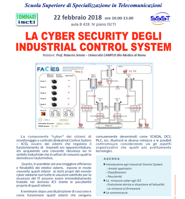 La Cyber Security degli Industrial Control System